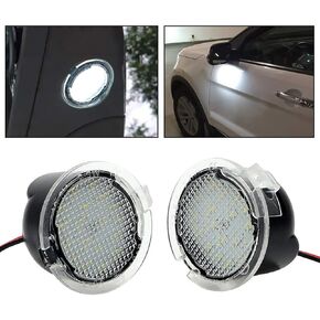 LED Puddle Lights Compatible with Ford F150 Explorer Edge Expedition Taurus Flex, Lincoln Navigator MKX, 6000K White Under Side Mirror Welcome Lamp Assembly, Error-Free Plug & Play (2-Pack) in Saudi Arabia