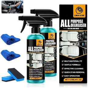 2Pcs All Purpose Degreaser for Car and House, Lemon Scent Mulit Heavy-Duty Cleaning Spray, Car and House Multi-purpose Cleaning Spray, Quick Stain Removal For Cars Kitchen Bathroom in Saudi Arabia