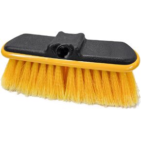 Car Wash Brush Head with Soft Bristle, Flow Thru Washing Brush Compatible with Waterflow Poles, Professional Scrub Broom Exterior Cleaning Head Replacement for RV Truck Boat in Saudi Arabia