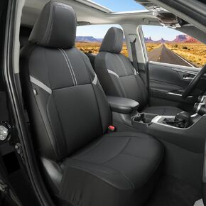 GIANT PANDA Rav4 Seat Covers Custom Fit for Toyota Rav4 2019 2020 2021 2022 2023 2024 2026 Hybrid&Gas(LE SE XLE XSE Limited Premium) No-Removal Seat Design,Installation-Friendly,Faux Leather in Saudi Arabia