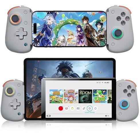 arVin Wireless Gamepad Controller for iPad Pro 13"/Air/Mini/Tablet/iPhone/Android/Switch/PS4/PC with Hall Effect Sensing Joystick/RGB Light/Turbo/Macro Key/6-Axis Gyro/Vibration/Streaming/Cloud Gaming in Saudi Arabia