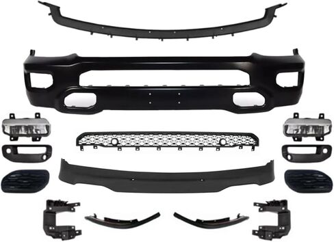 Front Bumper Cover Kit Compatible with 2019 2020 2021 2022 2023 2024 Ram 1500 ST, SLT, SXT, HFE, Laramie, Big Horn, Sport, Lone Star, Tradesman Models With Fog Lights in Saudi Arabia