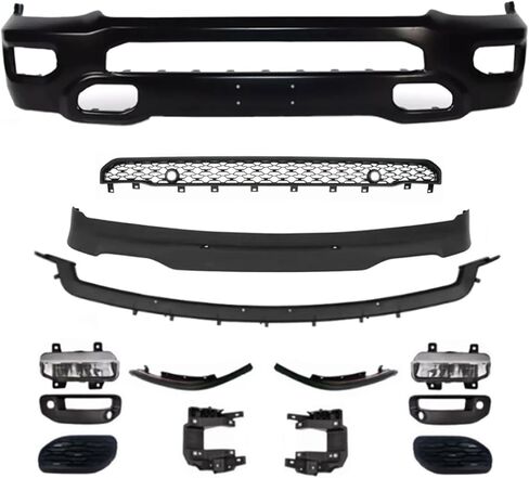 Front Bumper Cover Kit Compatible with 2019 2020 2021 2022 2023 2024 Ram 1500 ST, SLT, SXT, HFE, Laramie, Big Horn, Sport, Lone Star, Tradesman Models With Fog Lights in Saudi Arabia