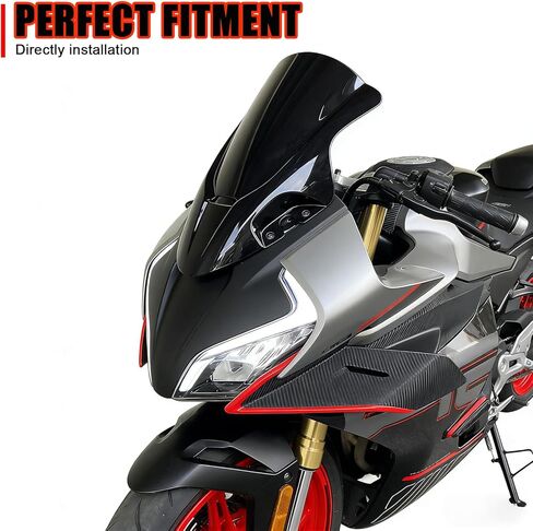 Black Motorcycle Windshield Wind Screen Compatible with CFMOTO 450SS 2024 2025 2026,Perfect Fit,Aerodynamics and Comfort,Direct Installation,CFMOTO 450SS Accessories,CFMOTO 450SS Windshield in Saudi Arabia