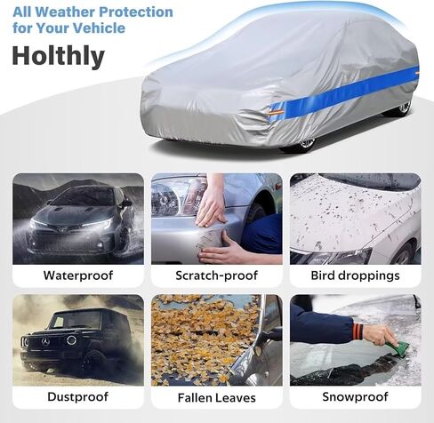 Car Cover Custom Fit for BMW Z4 E85 E86 E89 G29 Coupe Roadster (2002-2025), Waterproof All Weather Full Exterior Covers for Automobiles, Rain Sun Protector Car Cover Outdoor. Gray and Blue in Saudi Arabia