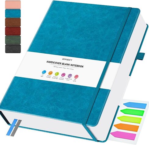 Blank Journal, Hardcover A5 Sketchbook, 320 Pages Blank Notebook, No Bleed 100 GSM Paper Sketch Book for Drawing Writing, Unlined Notebooks for Work, Leather Journal for Women Men Travel, Black in Saudi Arabia