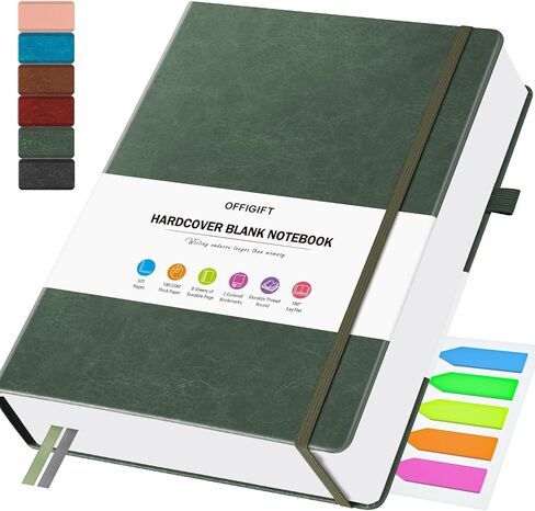 Blank Journal, Hardcover A5 Sketchbook, 320 Pages Blank Notebook, No Bleed 100 GSM Paper Sketch Book for Drawing Writing, Unlined Notebooks for Work, Leather Journal for Women Men Travel, Black in Saudi Arabia