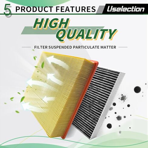 Cabin Engine Air Filter W/Activated Carbon Kit for Chevy Silverado 1500 GMC Sierra 1500 (2014-2018),Suburban Tahoe Yukon(2015-2020),Sierra 2500 3500 HD(2015-2019)(Not for Diesel),#22808781 22845992 in Saudi Arabia