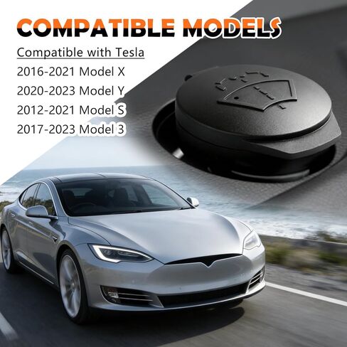 Car Windshield Washer Fluid Reservoir Cap,Good Sealing Windshield Washer Fluid Cap Replacement OEM#113102800A,Windshields Washers Caps Compatible with Tesla Model X/Y/S/3 in Saudi Arabia