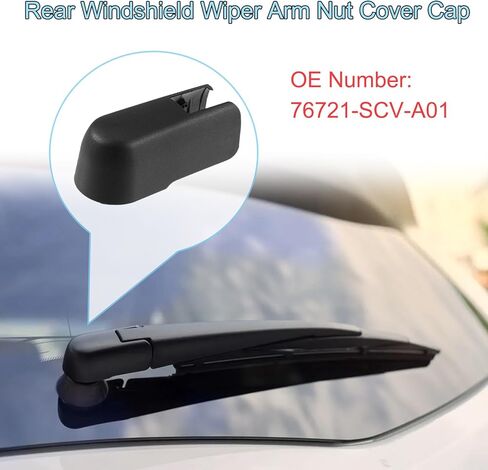 Rear Windshield Wiper Arm Nut Cover Cap 76721-SCV-A01 Compatible with Honda CR-V 2007-2011, Element 2003-2011, Odyssey 2011-2015 in Saudi Arabia