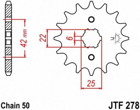 JT Sprockets JTF278.15 15T ضرس أمامي فولاذي، أسود in Kuwait