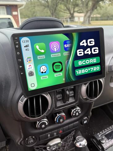 2+64g راديو سيارة لجيب Wrangler JK Compass Grand Cherokee Dodge Ram ، 10.1 "شاشة تعمل باللمس in Saudi Arabia
