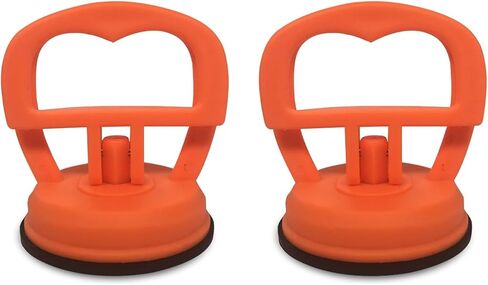 2 PCS Car Dent Pullers, Suction Cup Dent Removal Repair Tool Kit, Vacuum Handle Powerful Puller for Glass & Screen & Tile Object Moving, Portable Tool for Cars SUVs Trucks (Orange) in Saudi Arabia