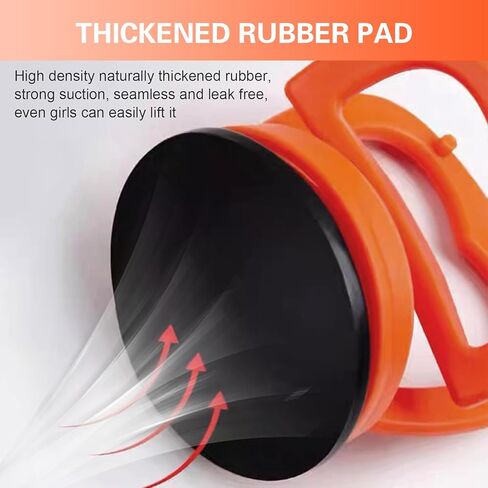 2 PCS Car Dent Pullers, Suction Cup Dent Removal Repair Tool Kit, Vacuum Handle Powerful Puller for Glass & Screen & Tile Object Moving, Portable Tool for Cars SUVs Trucks (Orange) in Saudi Arabia