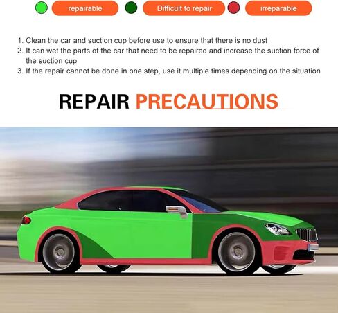 2 PCS Car Dent Pullers, Suction Cup Dent Removal Repair Tool Kit, Vacuum Handle Powerful Puller for Glass & Screen & Tile Object Moving, Portable Tool for Cars SUVs Trucks (Orange) in Saudi Arabia