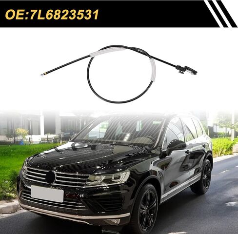 كابل تحرير غطاء محرك السيارة رقم 7L6823531 كابل مزلاج غطاء محرك السيارة لفولكس واجن طوارق 2004-2010 1 قطعة in Kuwait