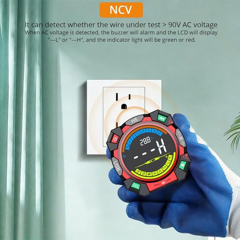 Neoteck 6000 التهم TRMS المتعدد القابلة لإعادة الشحن التلقائي تتراوح فولت متر لجهد التيار المتردد/تيار مستمر واختبار عداد كهربائي الحالي مع شاشة ملونة لNCV ديود استمرارية مقاومة درجة حرارة السعة in Kuwait