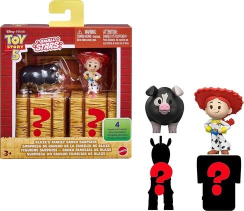 Mattel Disney and Pixar Toy Story 5 Mini Figures Multipacks, 4 Small Stars Movie Toys in Themed Group, 2 Characters Shown & 2 Hidden, Unpack Surprise in Kuwait