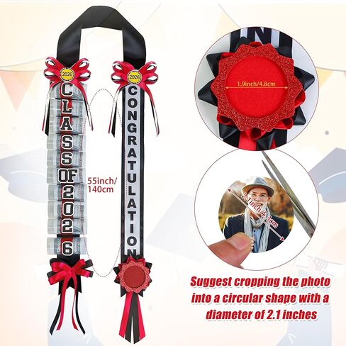Graduation Money Lei Class of 2026 Double Ribbon Braided Lei Gift Handmade Graduation Cash Gifts for Congrats Graduates College Senior High School Gifts Party Supplies in Saudi Arabia