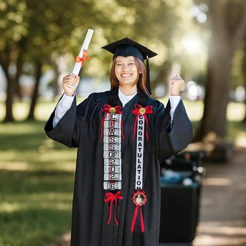 Graduation Money Lei Class of 2026 Double Ribbon Braided Lei Gift Handmade Graduation Cash Gifts for Congrats Graduates College Senior High School Gifts Party Supplies in Saudi Arabia