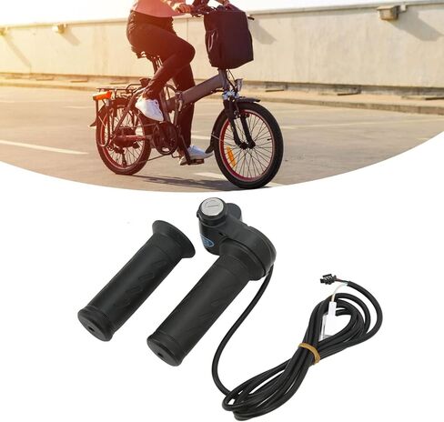 HERCHR قبضة الدراجة الكهربائية خنق، Ebike قبضة خنق كاملة مع 5 سلك المكونات للماء لدراجة كهربائية سكوتر 22-22.5mm المقود مع 2 مفاتيح in Kuwait