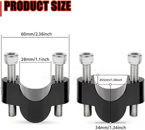 20MM Higher Handlebar Riser Mount Bracket CNC Raise Clamps Handle Bar Clamp Compatible with CFMOTO Ibex 450/Ibex 800 S/T/E 2023 2024 2025,CFMOTO Ibex 450 Accessories,CFMOTO Ibex 800 Accessories in Saudi Arabia