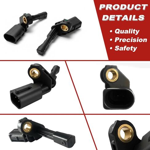 ABS Wheel Speed Sensor 2Pcs: Rear Left & Right Compatible with Volkswagen 2012-2019 Beetle L4 1.8L L5 2.5L L4 2.0L, 2006-2014 GTI L4 2.0L, 2005-18 Jetta L4 2.0L L5 2.5L, 2006-10 Passat L4 2.0L V6 3.6L in Saudi Arabia