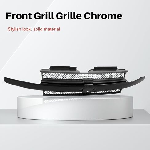 Front Grill Grille Black Center Bar With Dark Gray Mesh Insert Compatible With Chevrolet 2002-2005 Trailblazer in Saudi Arabia