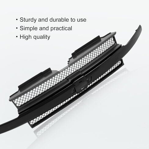 Front Grill Grille Black Center Bar With Dark Gray Mesh Insert Compatible With Chevrolet 2002-2005 Trailblazer in Saudi Arabia
