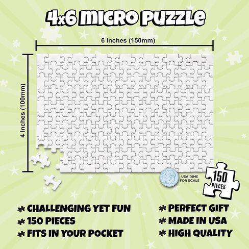 Micro Puzzles Loveable Cats Mini Jigsaw Puzzle for Adults – 150 Piece Small Pocket Puzzle 4x6 Inches, Cute Travel Puzzle, Unique Gift Idea – Made in USA in Kuwait