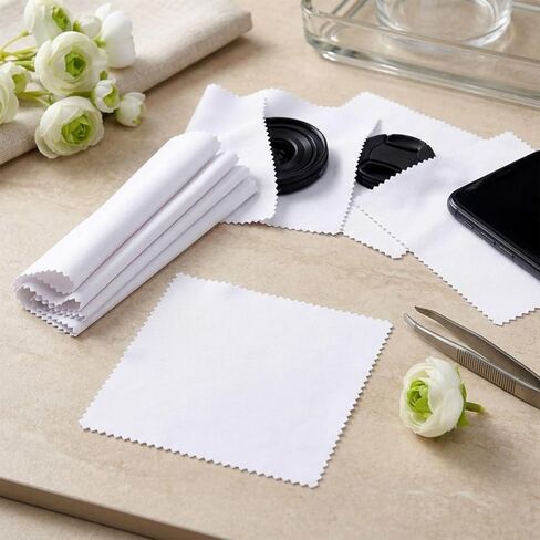 120 Pack 5" Precut Cotton Fabric Squares, Solid White Charm Pack for Quilting, Sewing, Patchwork & DIY Crafts, Soft Cotton Quilt Fabric Squares in Saudi Arabia
