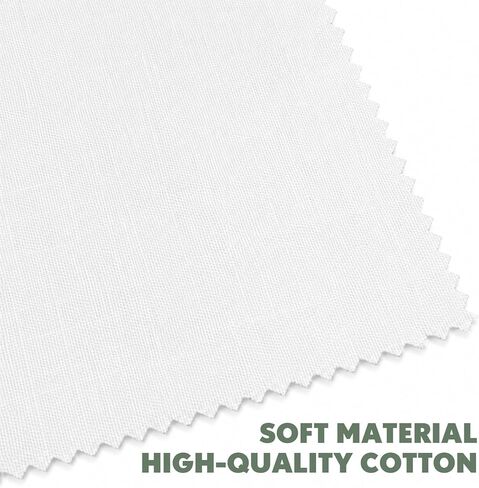 120 Pack 5" Precut Cotton Fabric Squares, Solid White Charm Pack for Quilting, Sewing, Patchwork & DIY Crafts, Soft Cotton Quilt Fabric Squares in Saudi Arabia