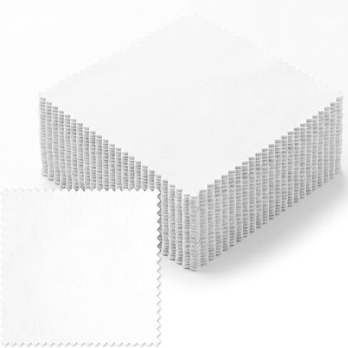 120 Pack 5" Precut Cotton Fabric Squares, Solid White Charm Pack for Quilting, Sewing, Patchwork & DIY Crafts, Soft Cotton Quilt Fabric Squares in Saudi Arabia