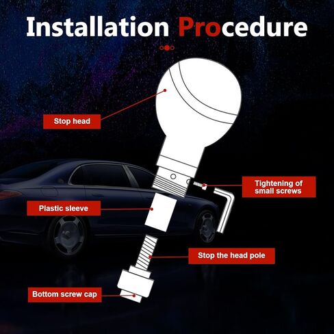 1 PC Car Shift Knob, Skull Shifter Handle with Adjustable LED Eyes Light, Personalized Easy Grip Gear Knob Head with Mounting Adapter, for Manual Transmission Cars (Red) in Saudi Arabia