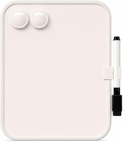 Magnetic Whiteboard, Erasable Notepad, Portable Drawing Board, Teaching Whiteboard, Magnetic Dry Erase Board for Lockers, 6" x 8" with Marker and 2 Magnets (Black) in Saudi Arabia