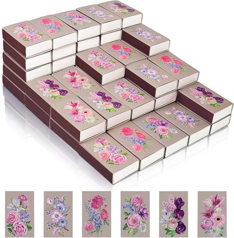 Hokoad 60 Pcs Blank Match Boxes Diy Blank Matchbooks Bulk, White Match Boxes Holder Storage Containers with Striker for Bridal Wedding Party Favors, 2.3 x 1.4 x 0.6 In, No Matches in Saudi Arabia