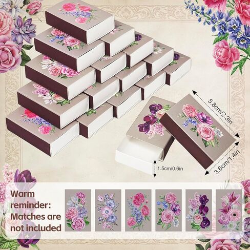 Hokoad 60 Pcs Blank Match Boxes Diy Blank Matchbooks Bulk, White Match Boxes Holder Storage Containers with Striker for Bridal Wedding Party Favors, 2.3 x 1.4 x 0.6 In, No Matches in Saudi Arabia