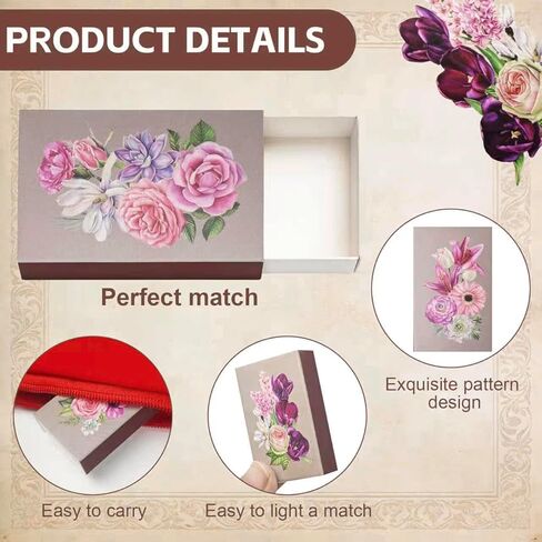 Hokoad 60 Pcs Blank Match Boxes Diy Blank Matchbooks Bulk, White Match Boxes Holder Storage Containers with Striker for Bridal Wedding Party Favors, 2.3 x 1.4 x 0.6 In, No Matches in Saudi Arabia