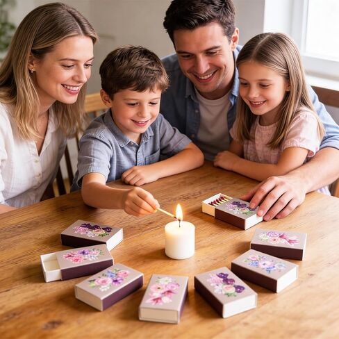 Hokoad 60 Pcs Blank Match Boxes Diy Blank Matchbooks Bulk, White Match Boxes Holder Storage Containers with Striker for Bridal Wedding Party Favors, 2.3 x 1.4 x 0.6 In, No Matches in Saudi Arabia