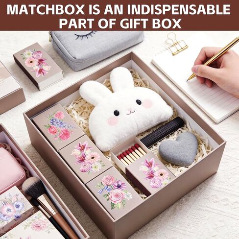 Hokoad 60 Pcs Blank Match Boxes Diy Blank Matchbooks Bulk, White Match Boxes Holder Storage Containers with Striker for Bridal Wedding Party Favors, 2.3 x 1.4 x 0.6 In, No Matches in Saudi Arabia