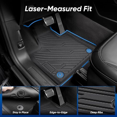سجادات أرضية TAPTES لملحقات مقاعد Ford Explorer 6 لعام 2020-2026، وبطانات أرضية لسيارات الدفع الرباعي لجميع الأحوال الجوية، وحصيرة شحن مع حصيرة مسند الظهر وواقيات عتبة الباب لسيارة Ford Explorer 6 Passenger 2026 2025 2024-2020 in Kuwait