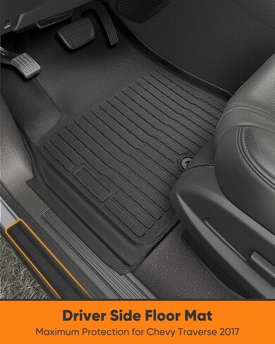 سجادات أرضية لسيارة Chevy Traverse 2009-2017، حماية كاملة لبطانات شحن السيارة شديدة التحمل، ملحقات داخلية للسيارات مضادة للانزلاق ومقاومة للماء 2010 2011 2012 2013 2014 2015 2016 in Kuwait