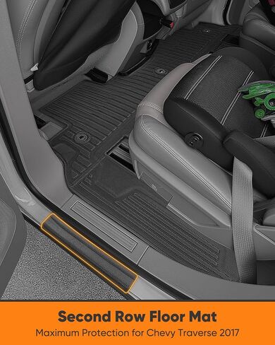 سجادات أرضية لسيارة Chevy Traverse 2009-2017، حماية كاملة لبطانات شحن السيارة شديدة التحمل، ملحقات داخلية للسيارات مضادة للانزلاق ومقاومة للماء 2010 2011 2012 2013 2014 2015 2016 in Kuwait