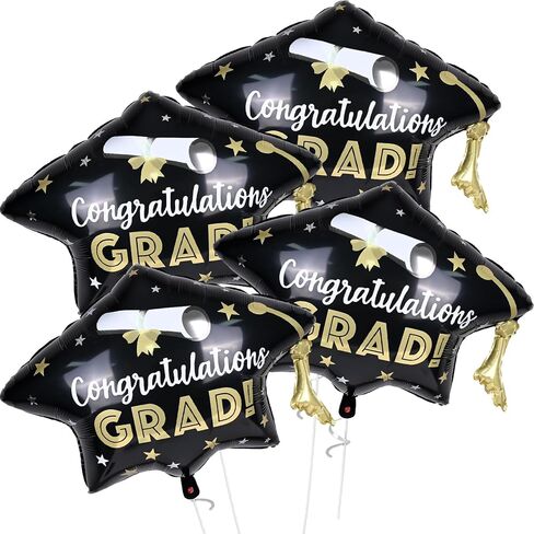 Graduation Diploma Balloons, 2026 Graduation Party Decorations 3 pcs Black White Congrats Grad 2026 Diploma Foil Balloon for High School College Class of 2026 Congratulations Graduate Party Decoration in Saudi Arabia