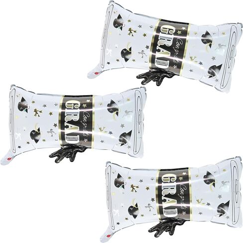 Graduation Diploma Balloons, 2026 Graduation Party Decorations 3 pcs Black White Congrats Grad 2026 Diploma Foil Balloon for High School College Class of 2026 Congratulations Graduate Party Decoration in Saudi Arabia