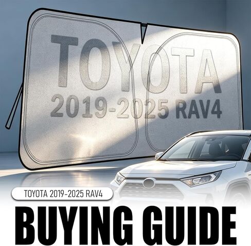 Car Windshield Sun Shade Compatible with Toyota 2019-2025 RAV4,Foldable Sun Shade for Car Windshield for Interior Protection and Sunblocking,Oxford Cloth Cars Suns Shades with Storage Bag in Saudi Arabia