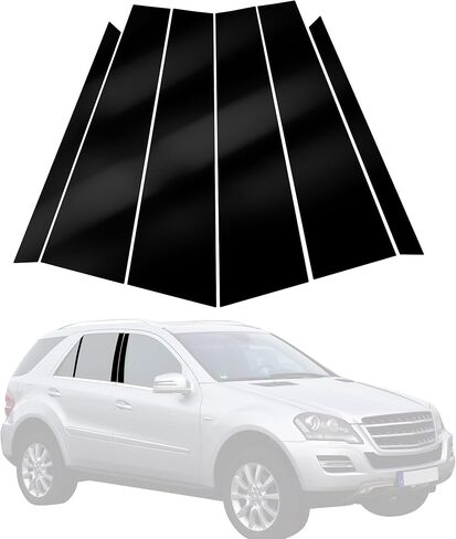 BASIKER Fit for 11th Gen Honda Civic Sedan 2022-2025 Pillar Post Trim Kit, Door Window B Pillar Glossy Black Cover, Strong Toughness PC Material in Saudi Arabia