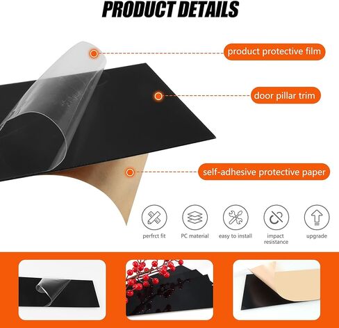 BASIKER Fit for 11th Gen Honda Civic Sedan 2022-2025 Pillar Post Trim Kit, Door Window B Pillar Glossy Black Cover, Strong Toughness PC Material in Saudi Arabia