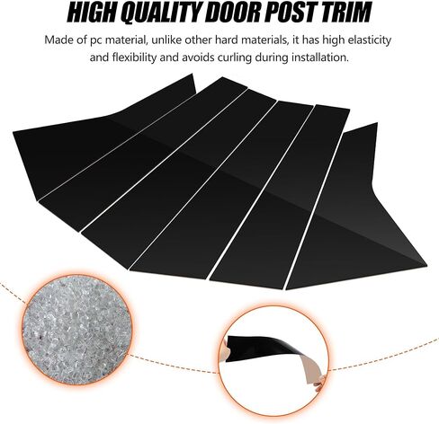 BASIKER Fit for 11th Gen Honda Civic Sedan 2022-2025 Pillar Post Trim Kit, Door Window B Pillar Glossy Black Cover, Strong Toughness PC Material in Saudi Arabia
