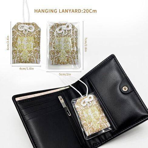 10PCS Japanese Omamori Amulets, Handmade Good Luck Charms with Protective PVC Pocket, Safe Travel Charm Hanging Sachet Blessing Lucky Amulet for Blessing Success Health Fortune Wealth Gift in Saudi Arabia